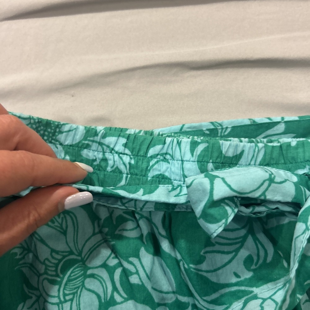 Talbots Sz 1X Plus Poplin Cotton Midi Skirt Floral Paisley Pockets Spring Breezy - Picture 6 of 12